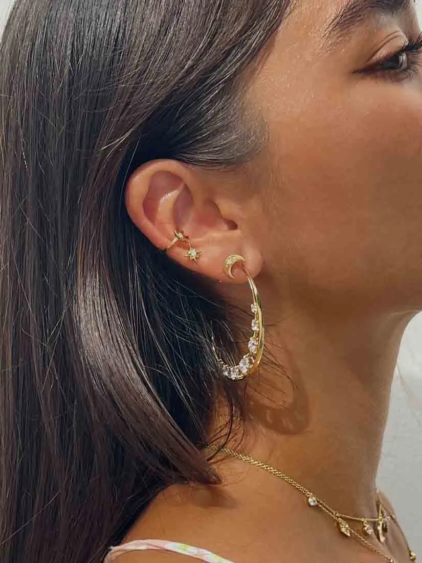 Selene Drop Ear Cuff - Gold