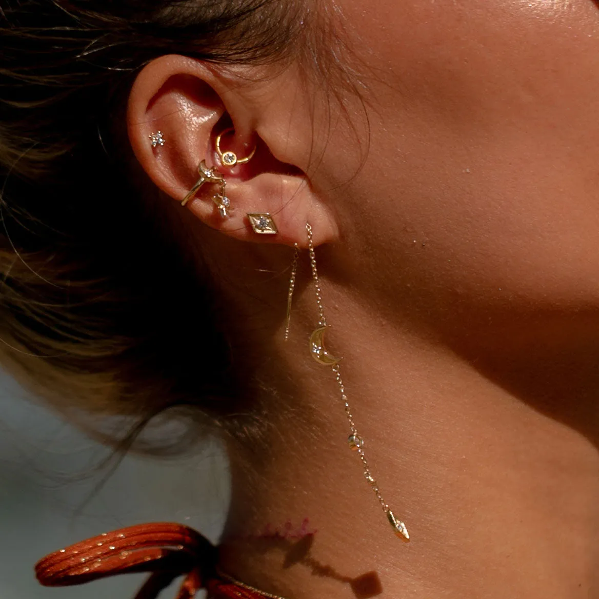 Selene Drop Ear Cuff - Gold