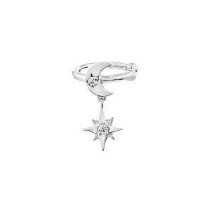 Selene Drop Ear Cuff - Whitegold