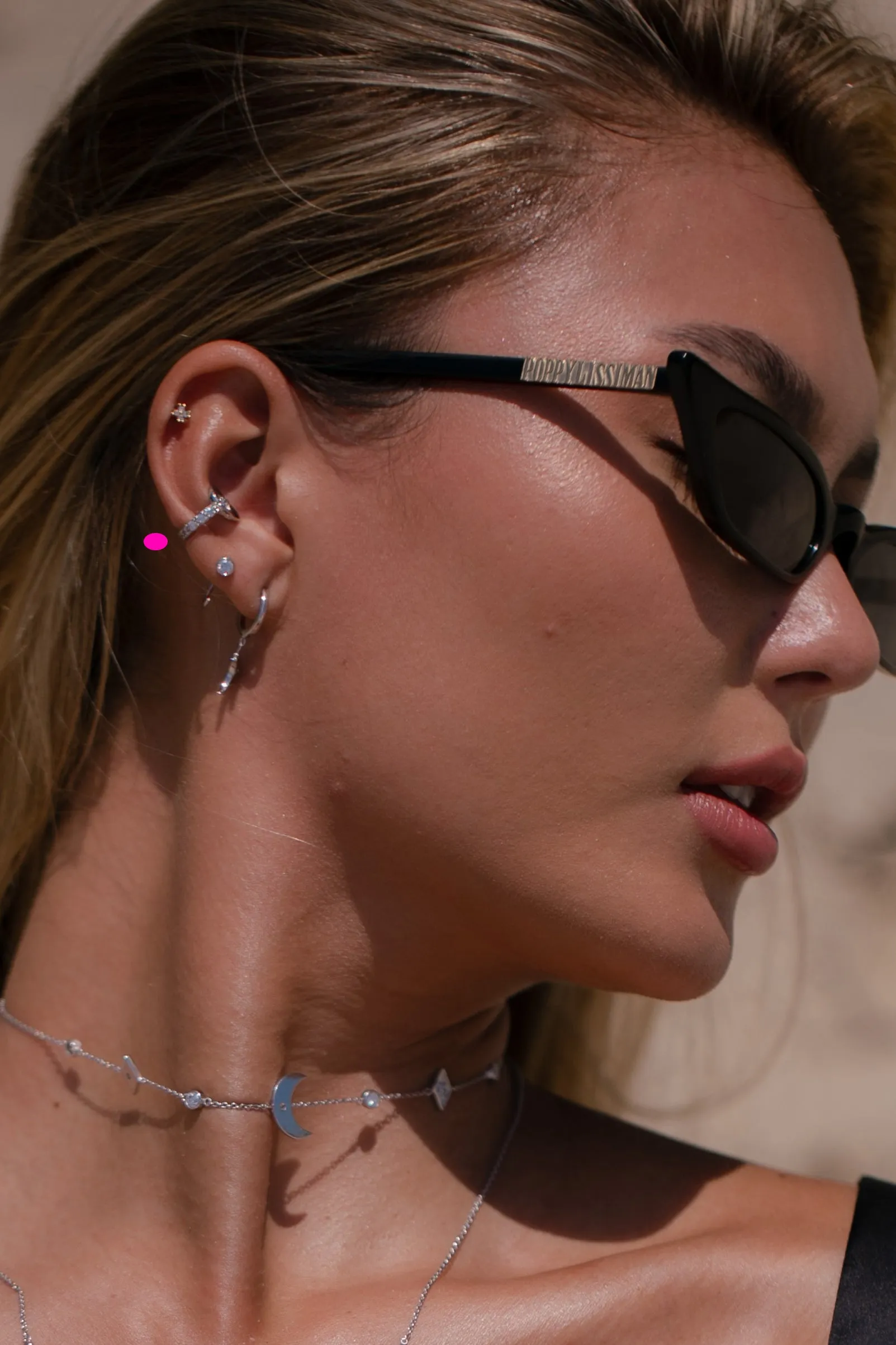 Selene Moonlight Ear Cuff - Whitegold