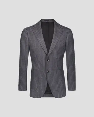 SG Single Breasted Blazer – Charcoal Pinstripe