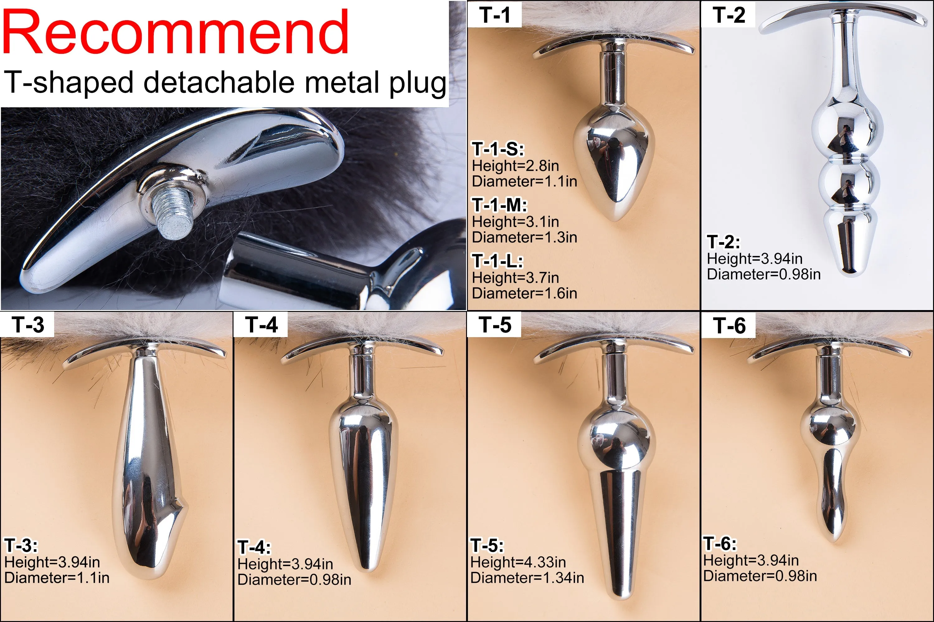 sheep ear and tail plug set