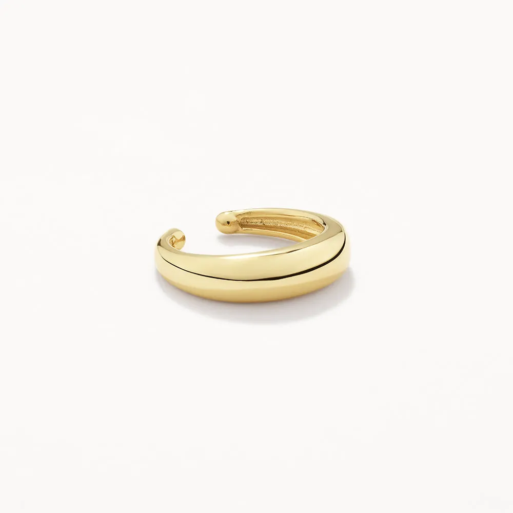 Slim Curve Single Ear Cuff in Gold