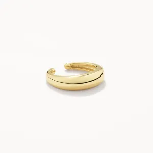 Slim Curve Single Ear Cuff in Gold