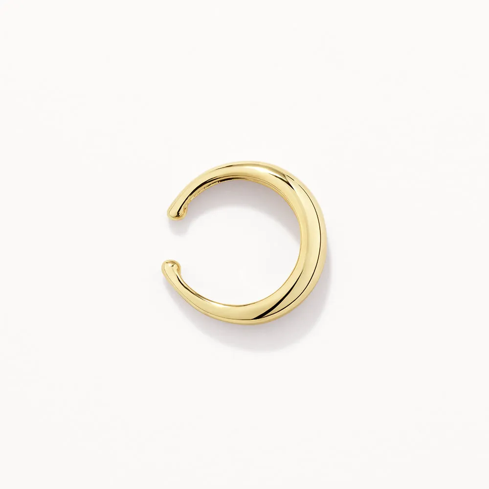 Slim Curve Single Ear Cuff in Gold