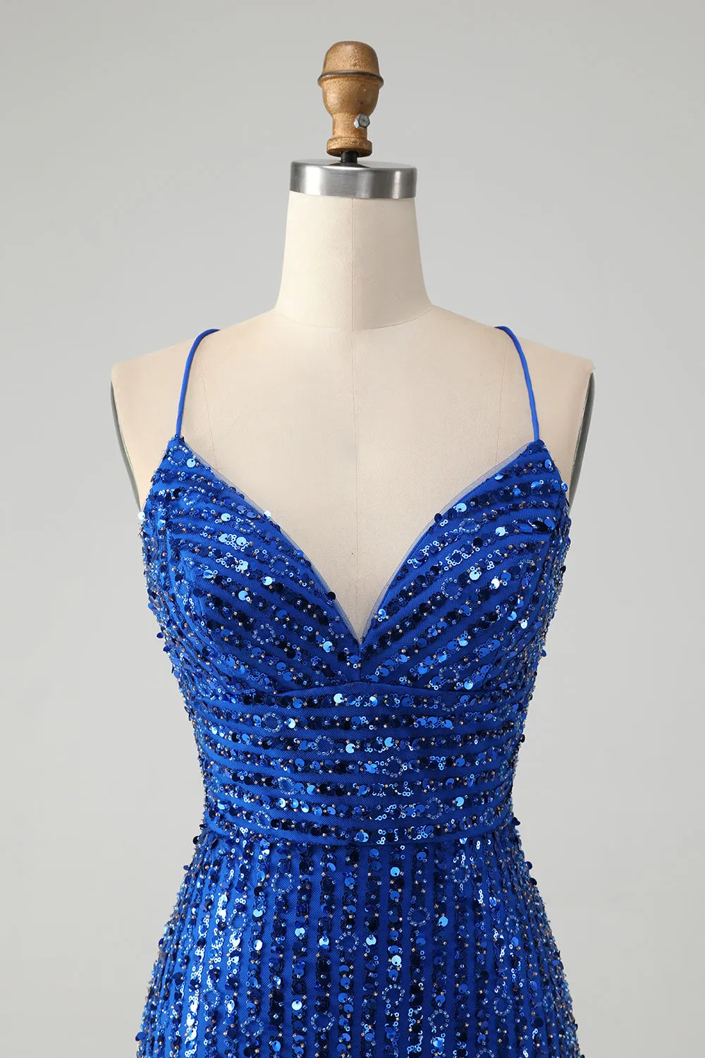 Stylish Green Sheath Criss Cross Back Short Homecoming Dress with Sequins