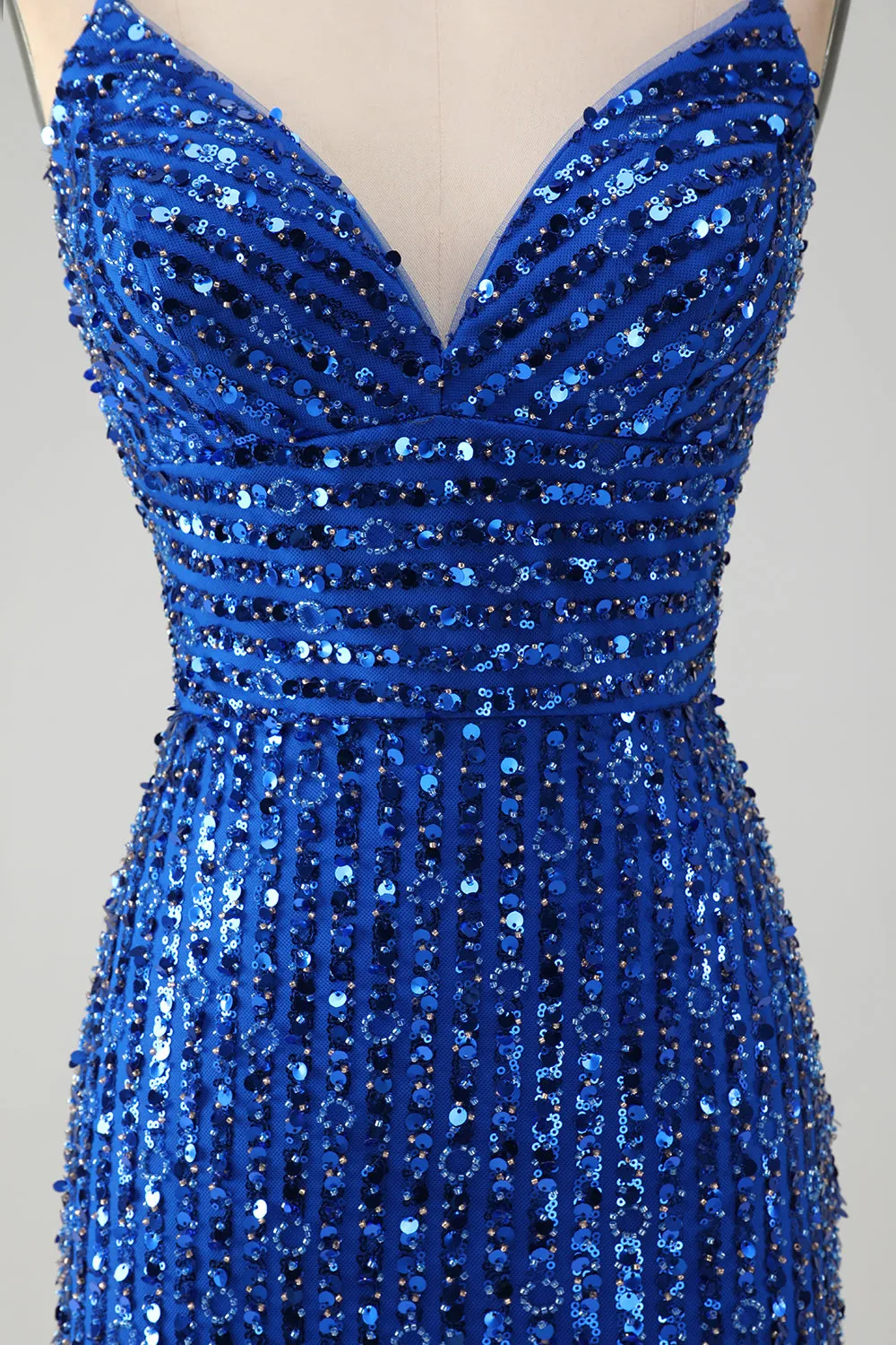 Stylish Green Sheath Criss Cross Back Short Homecoming Dress with Sequins