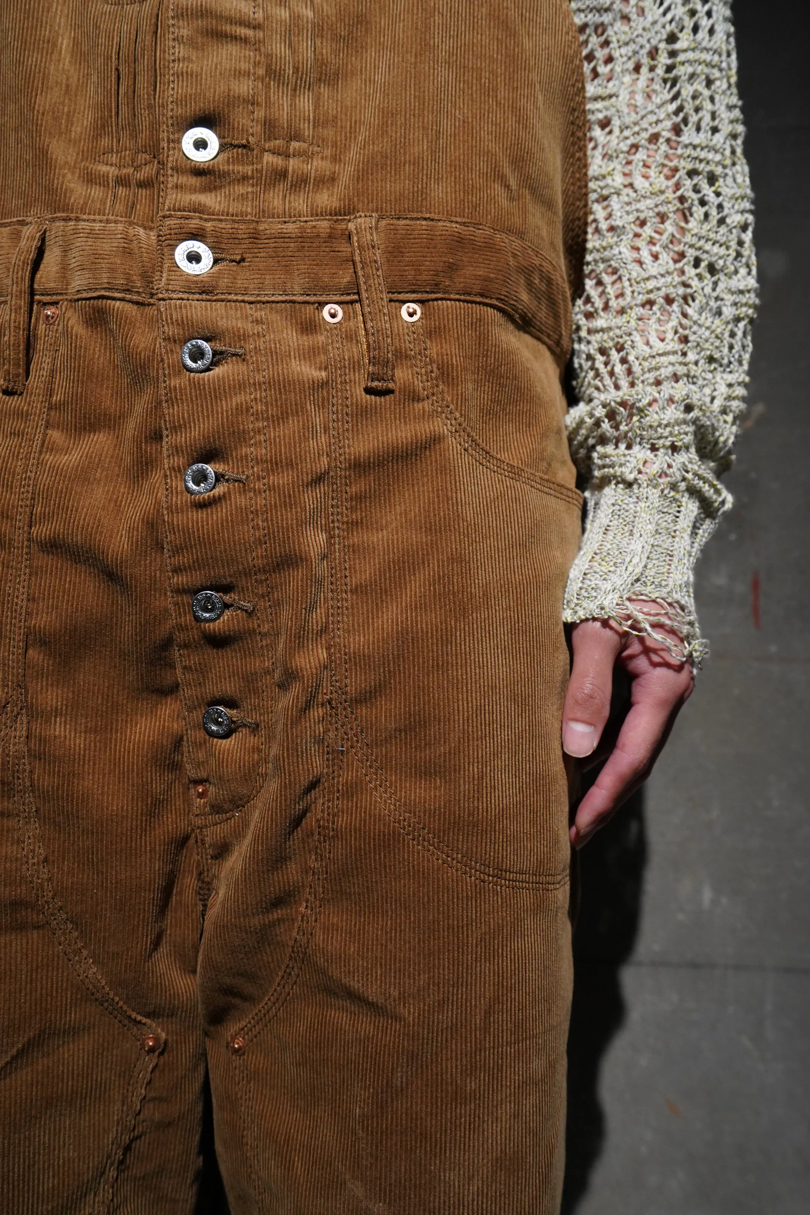 SUGARHILL CORDUROY OVERALL(BROWN)