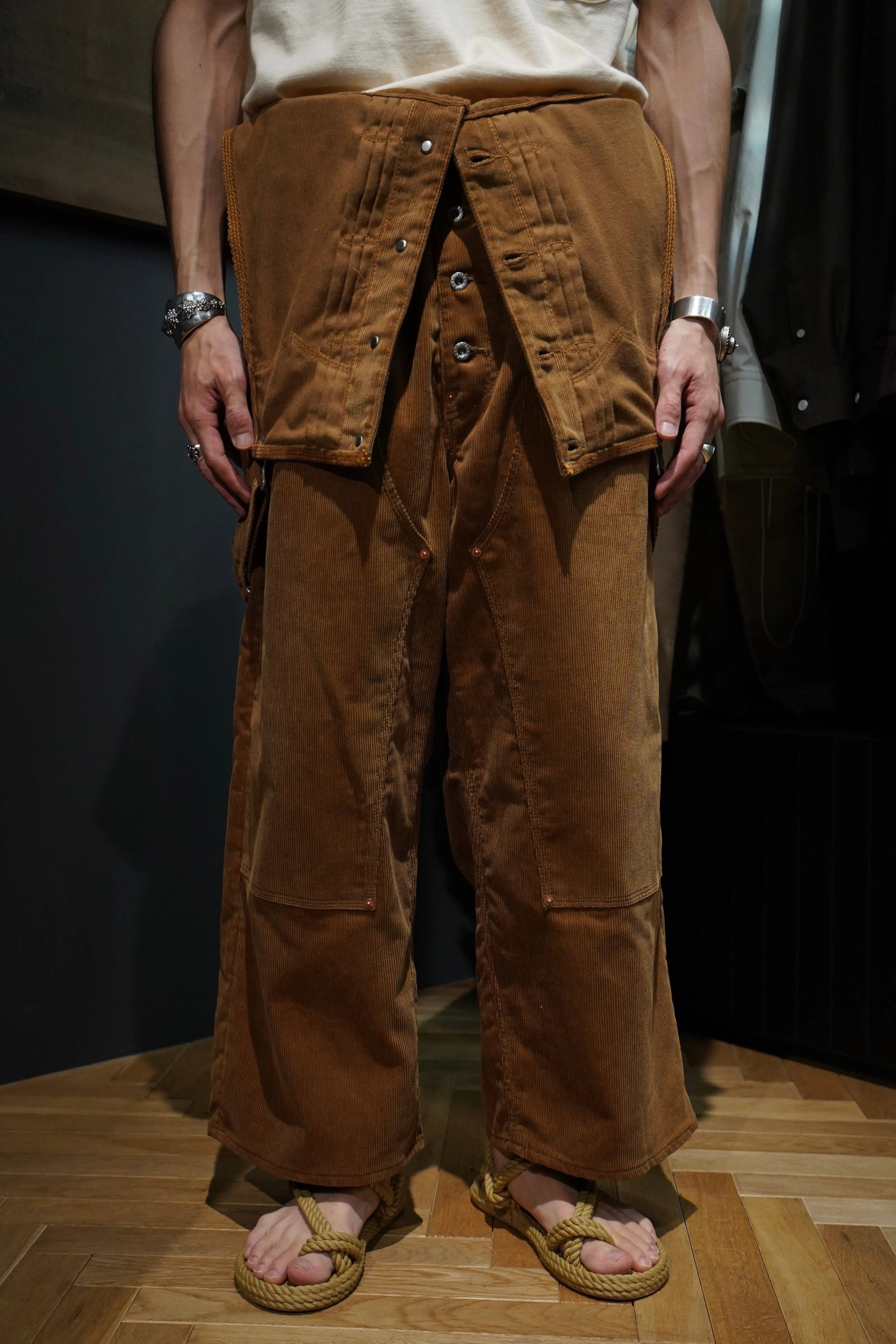 SUGARHILL CORDUROY OVERALL(BROWN)