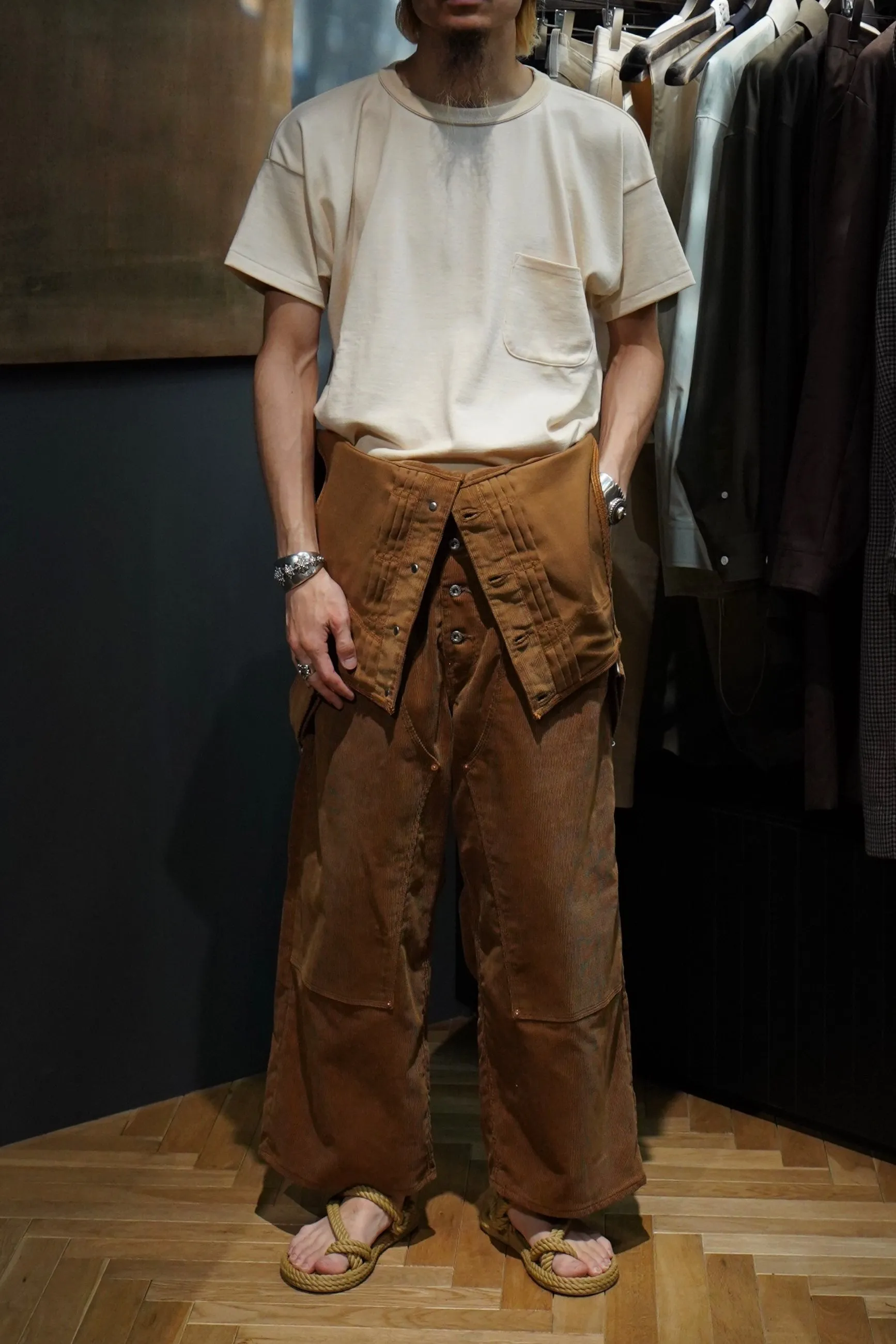SUGARHILL CORDUROY OVERALL(BROWN)