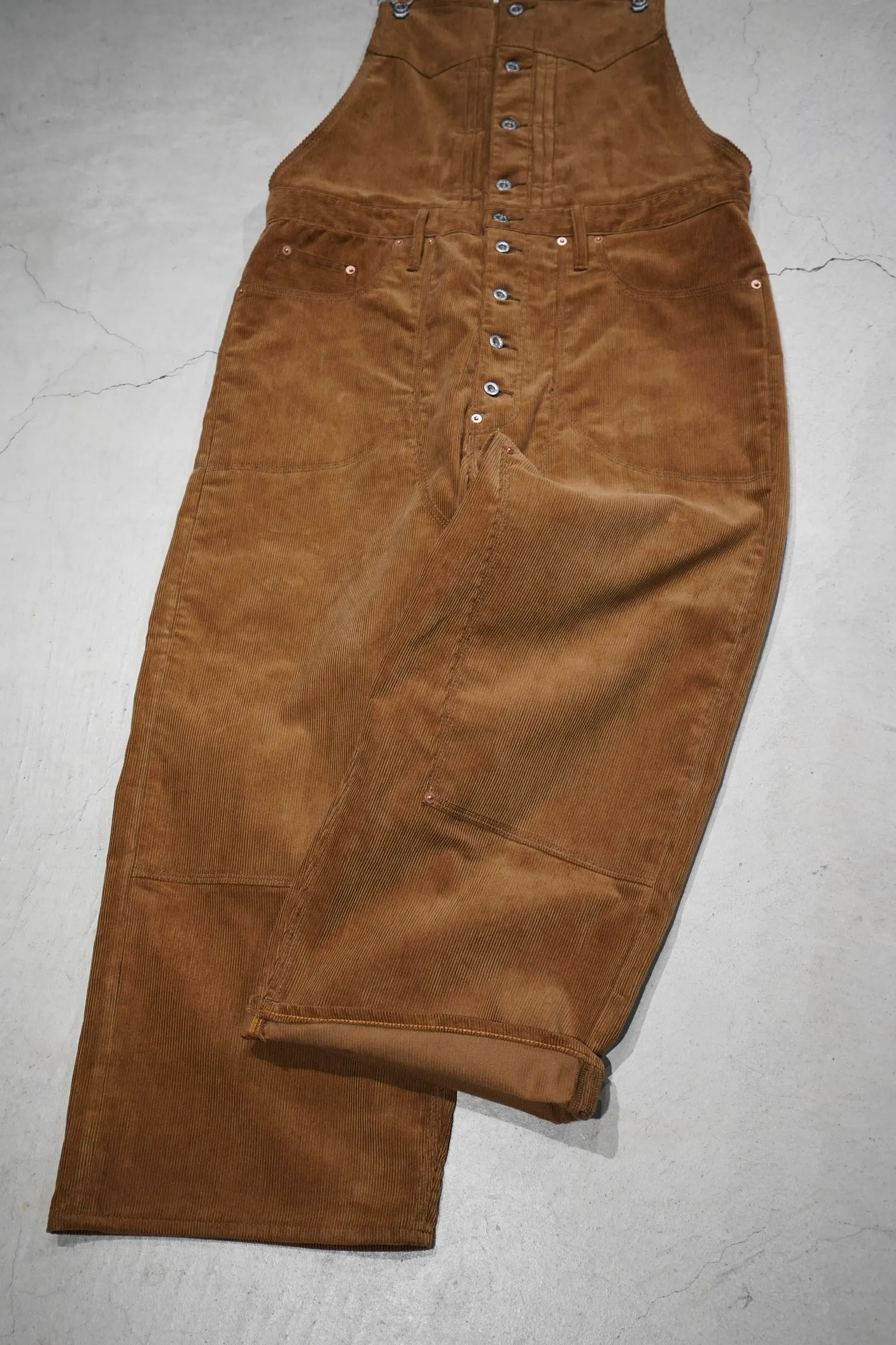 SUGARHILL CORDUROY OVERALL(BROWN)