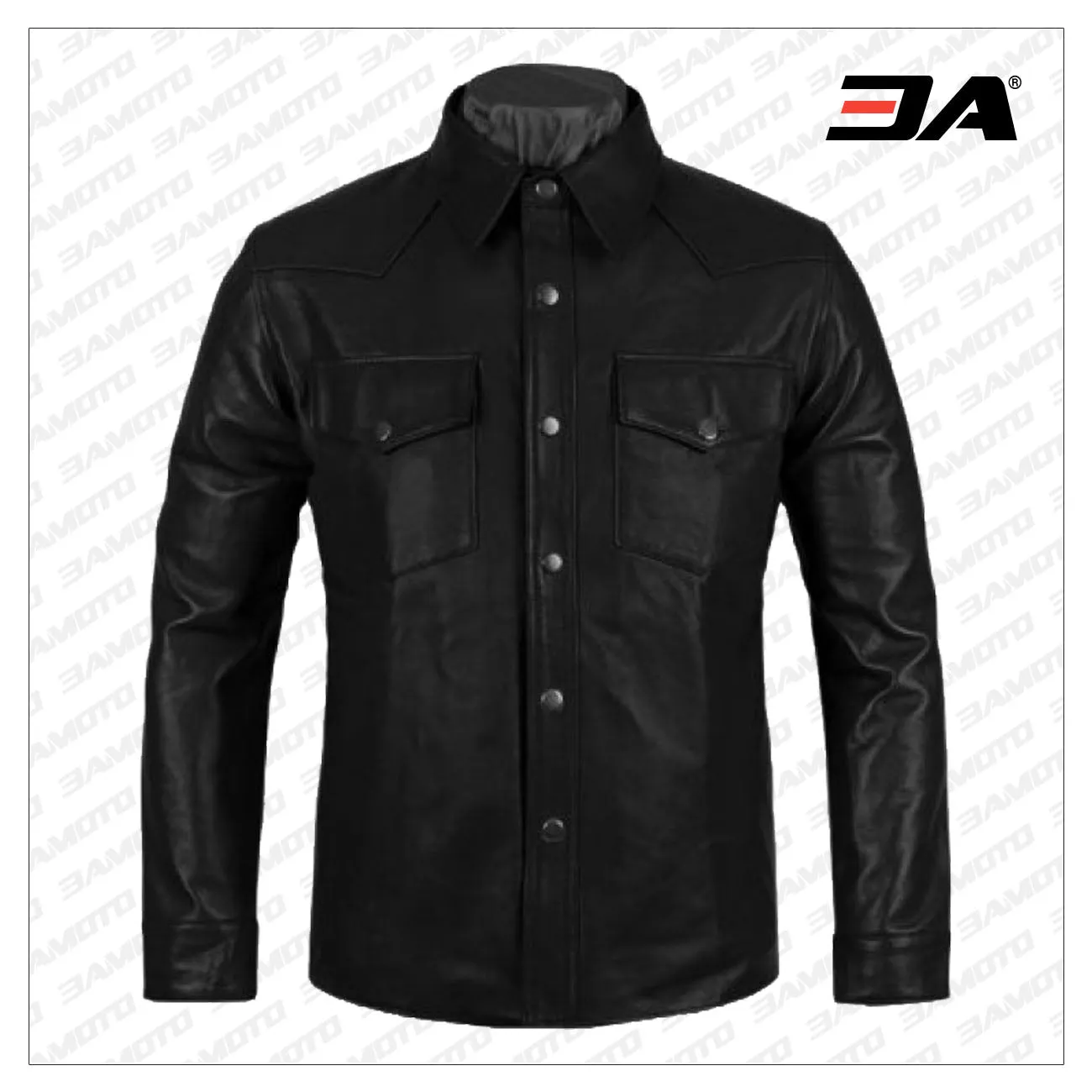 Superiority Men Leather Shirt
