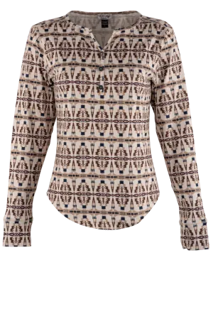 Tasha Polizzi Cashmere Kennedy Henley Blanket Print Shirt