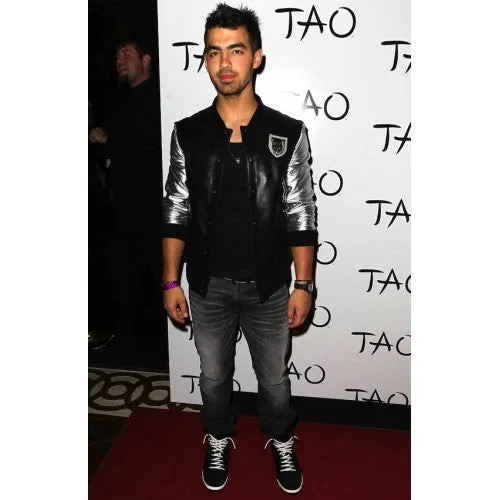 Teddy Bomber Silver Sleeves Jacket