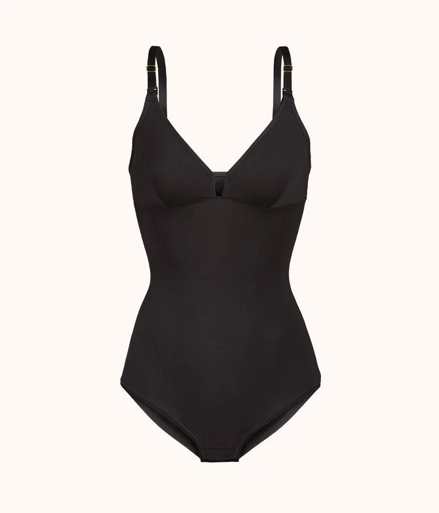 The All-Day Maternity Bodysuit: Jet Black