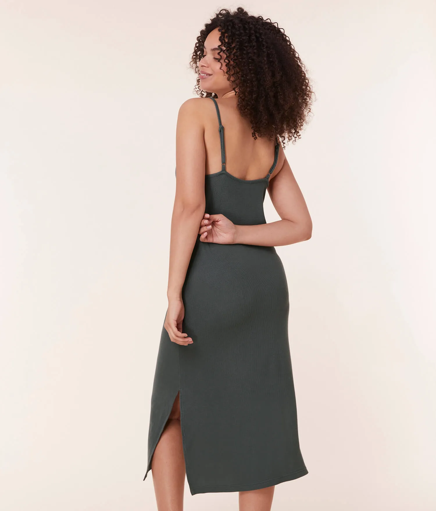 The Barreta Dress - Waffle - Dove