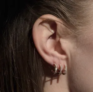 The Trois Hoop Diamond Earring