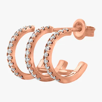 The Trois Hoop Diamond Earring