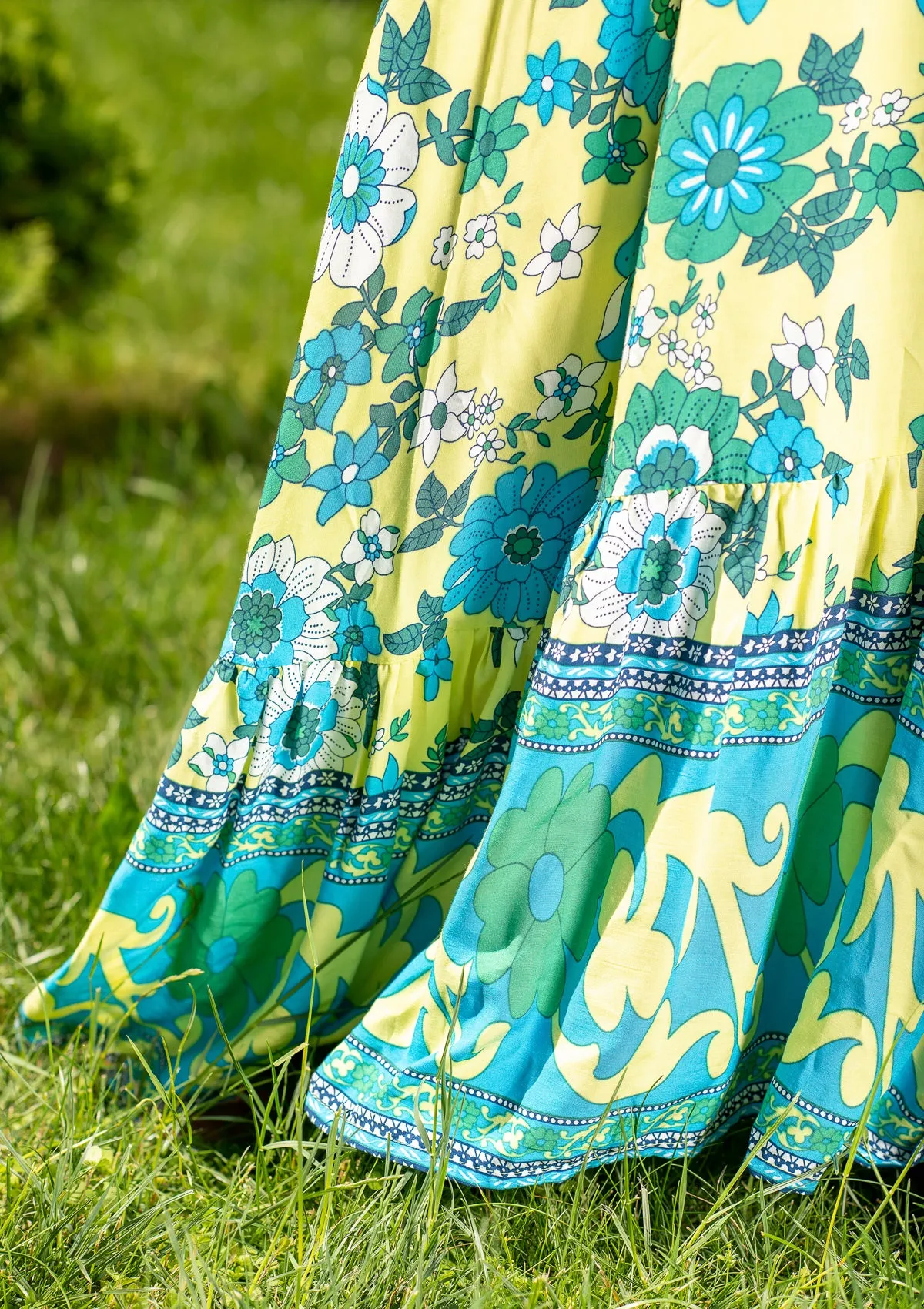 Tia Open Back Yellow Dress