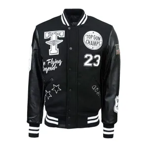 Top Gun The Flying Legend Varsity Jacket Black