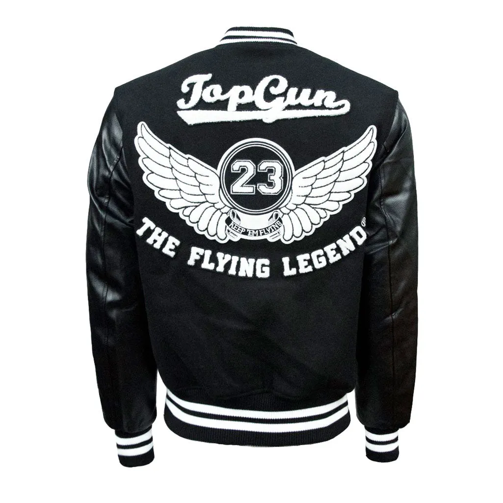 Top Gun The Flying Legend Varsity Jacket Black