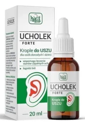 Ucholek Forte ear drops, middle ear infection