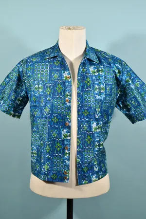 Vintage 60s Hawaiian Shirt, Aloha Shirt Jac XS or Youth Size