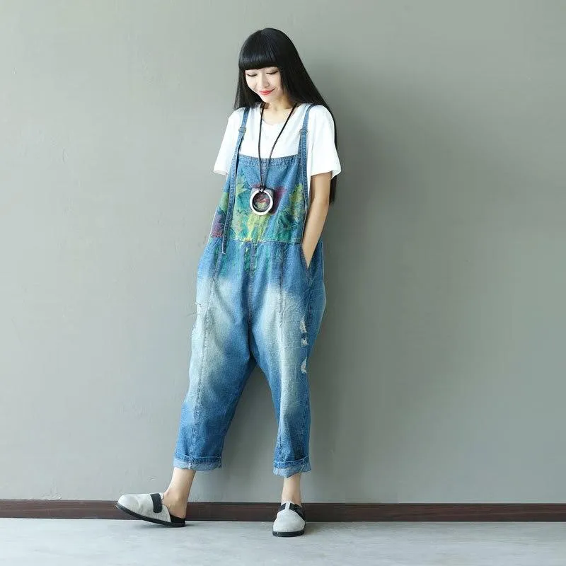 Vintage Loose Denim Overall