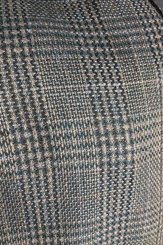 Vintage Plaid Silk Pencil Skirt