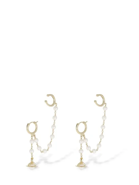 Vivienne Westwood   Samara faux pearl ear cuff earrings 