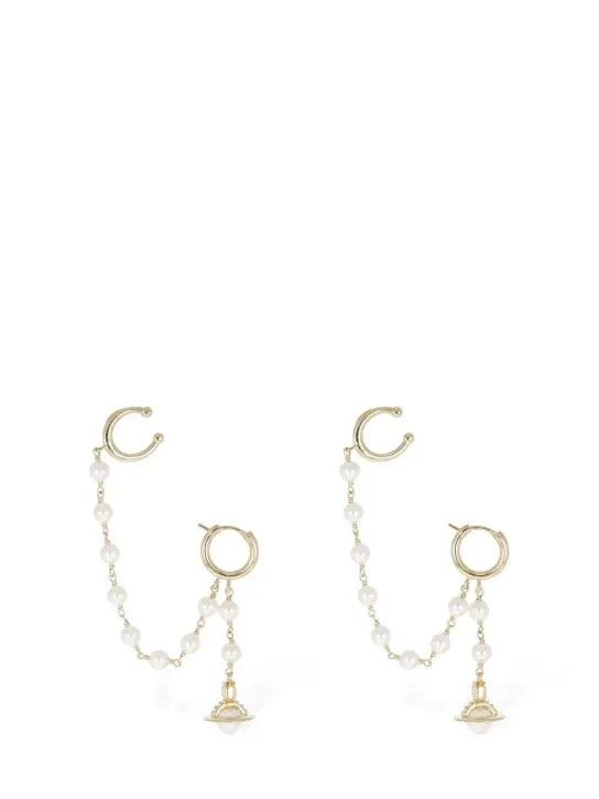 Vivienne Westwood   Samara faux pearl ear cuff earrings 