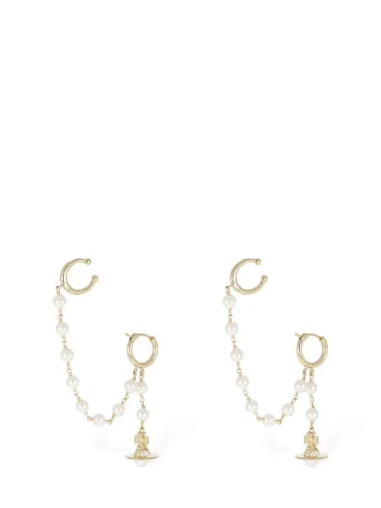 Vivienne Westwood   Samara faux pearl ear cuff earrings 