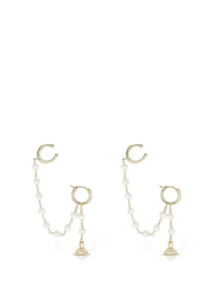Vivienne Westwood   Samara faux pearl ear cuff earrings 