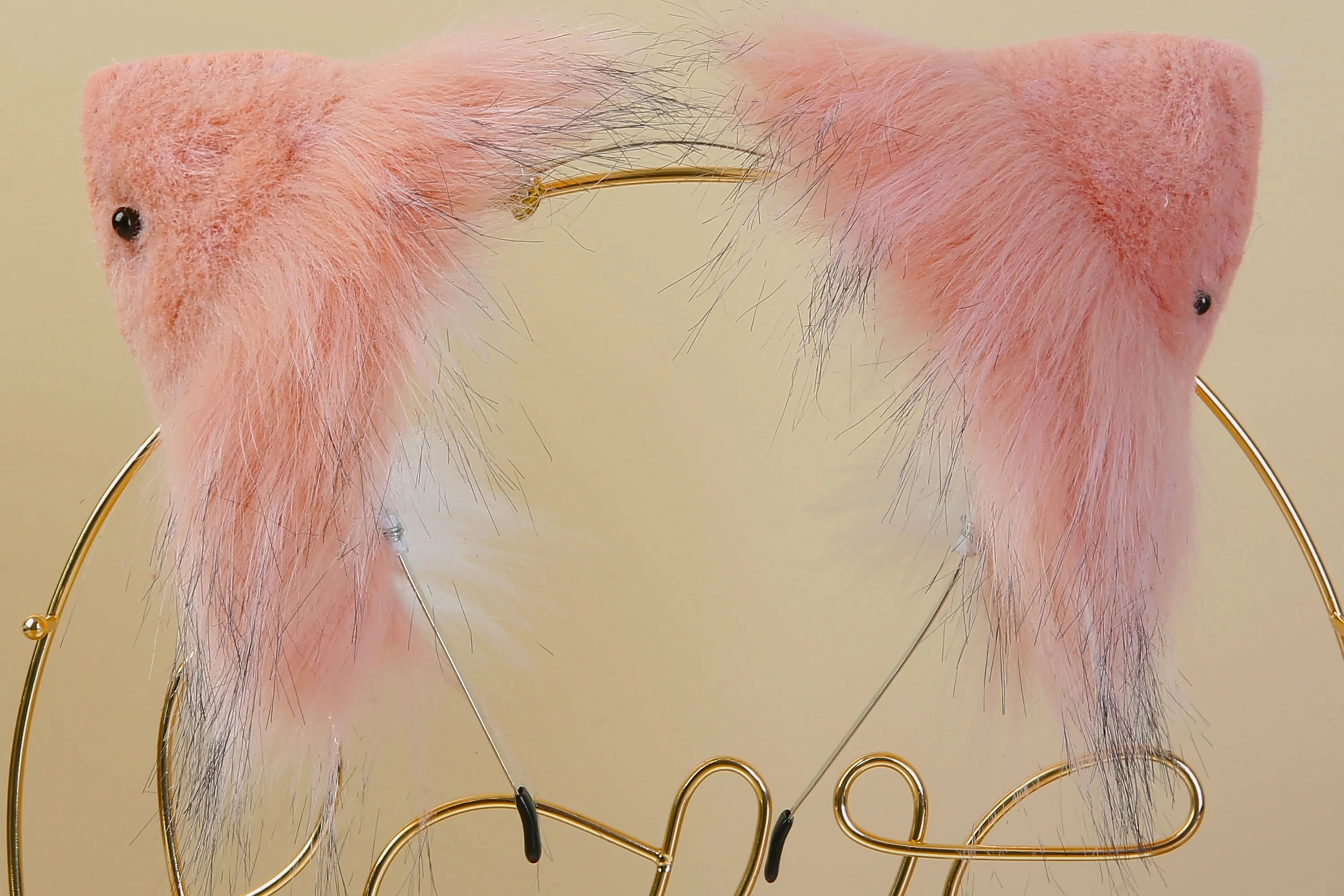 white pink fox tail plug and ears set faux fur curly tail butt plug kitten wolf tail buttplug cat petplay bdsm cosplay anime sex toy