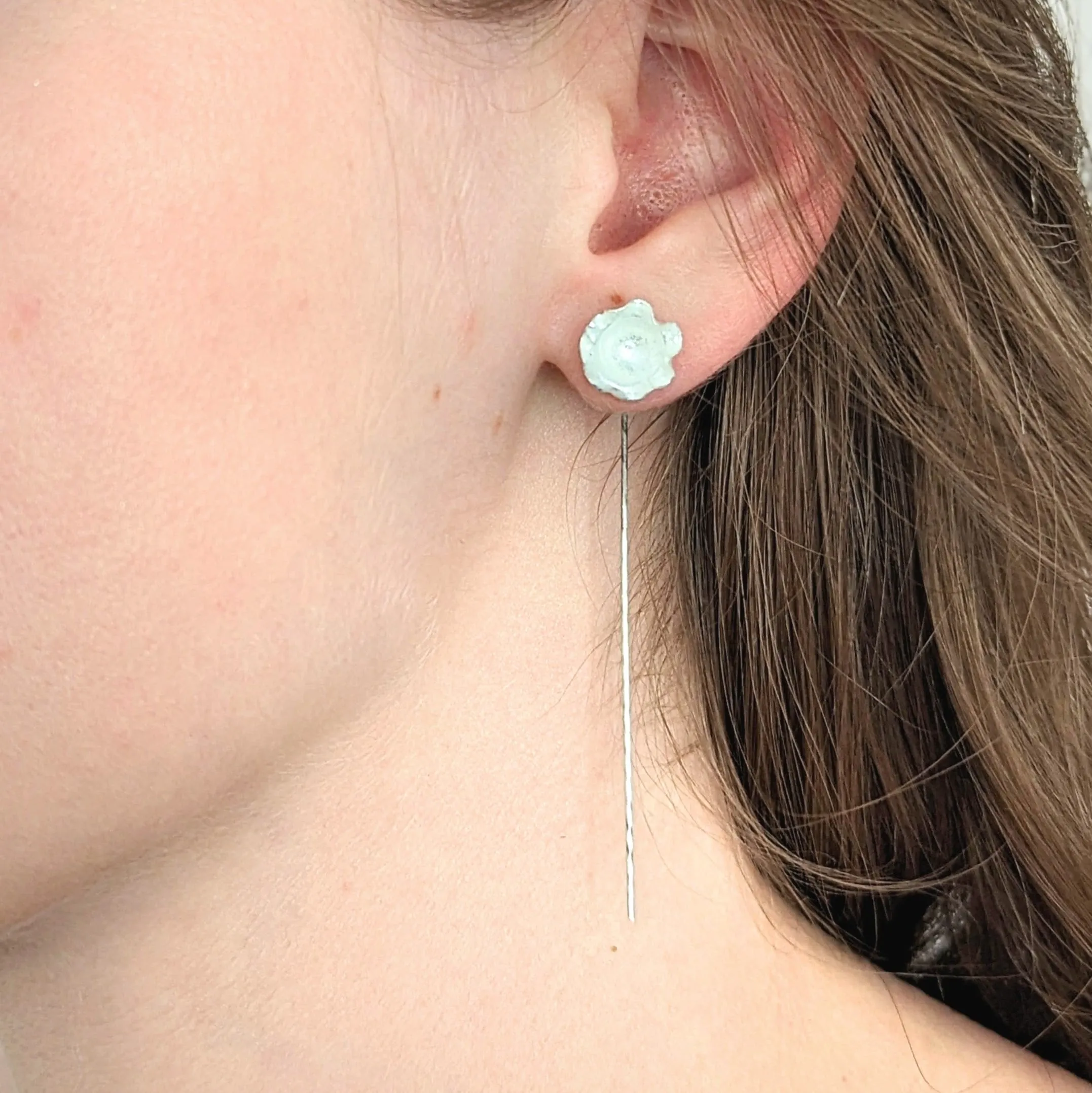 White Spit Bomb Earrings