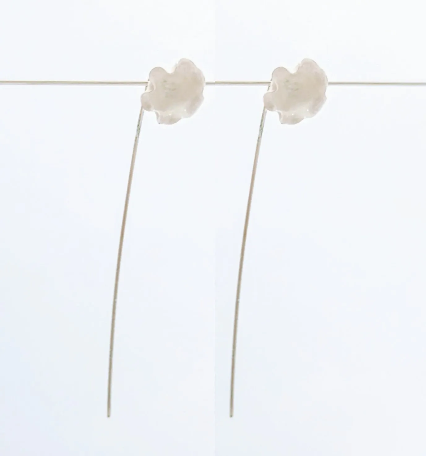 White Spit Bomb Earrings