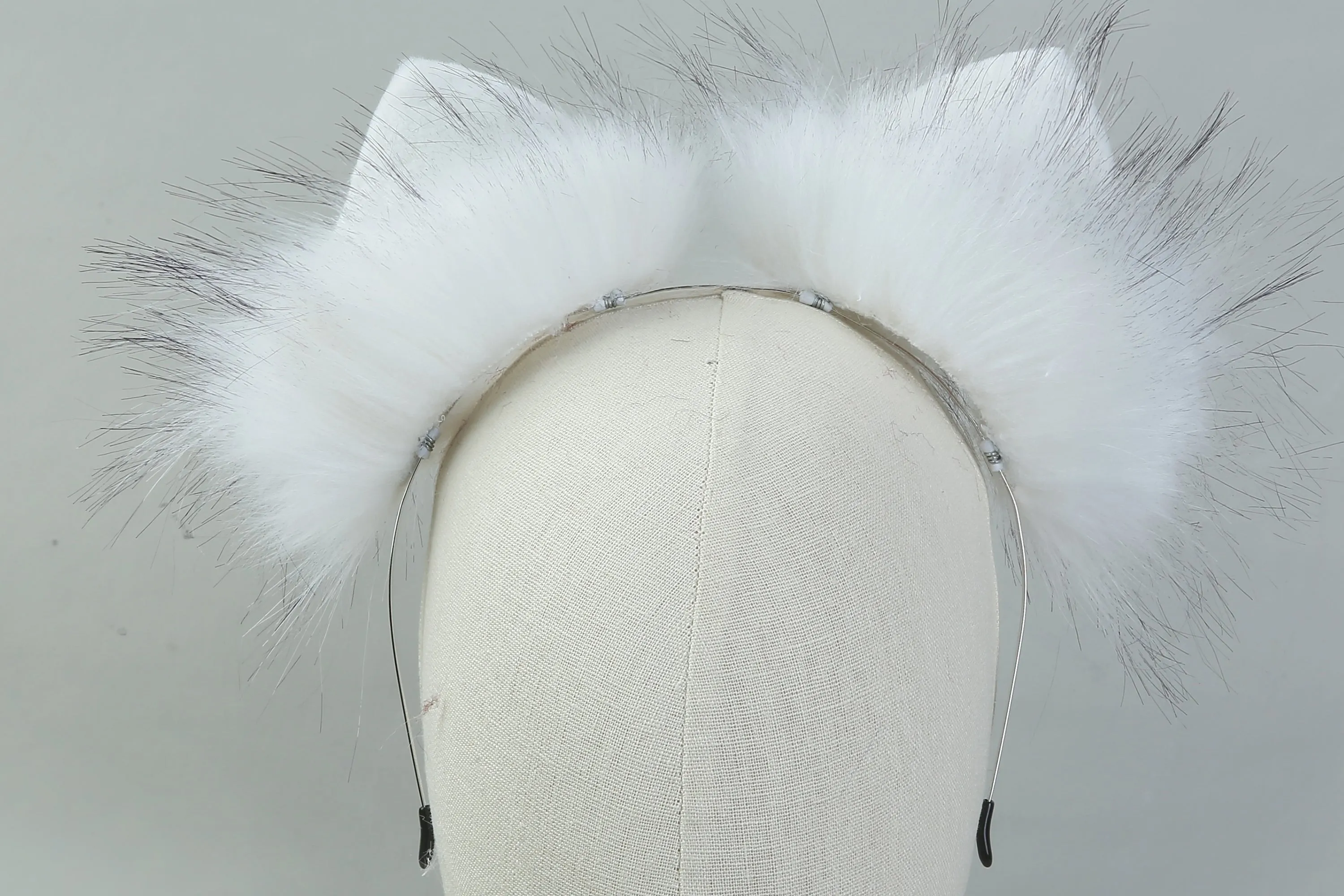 white tug tail plug and ear set faux fur fox tail butt plug wolf tail buttplug ddlg sex toy bdsm cat tail plug anal bondage petplay
