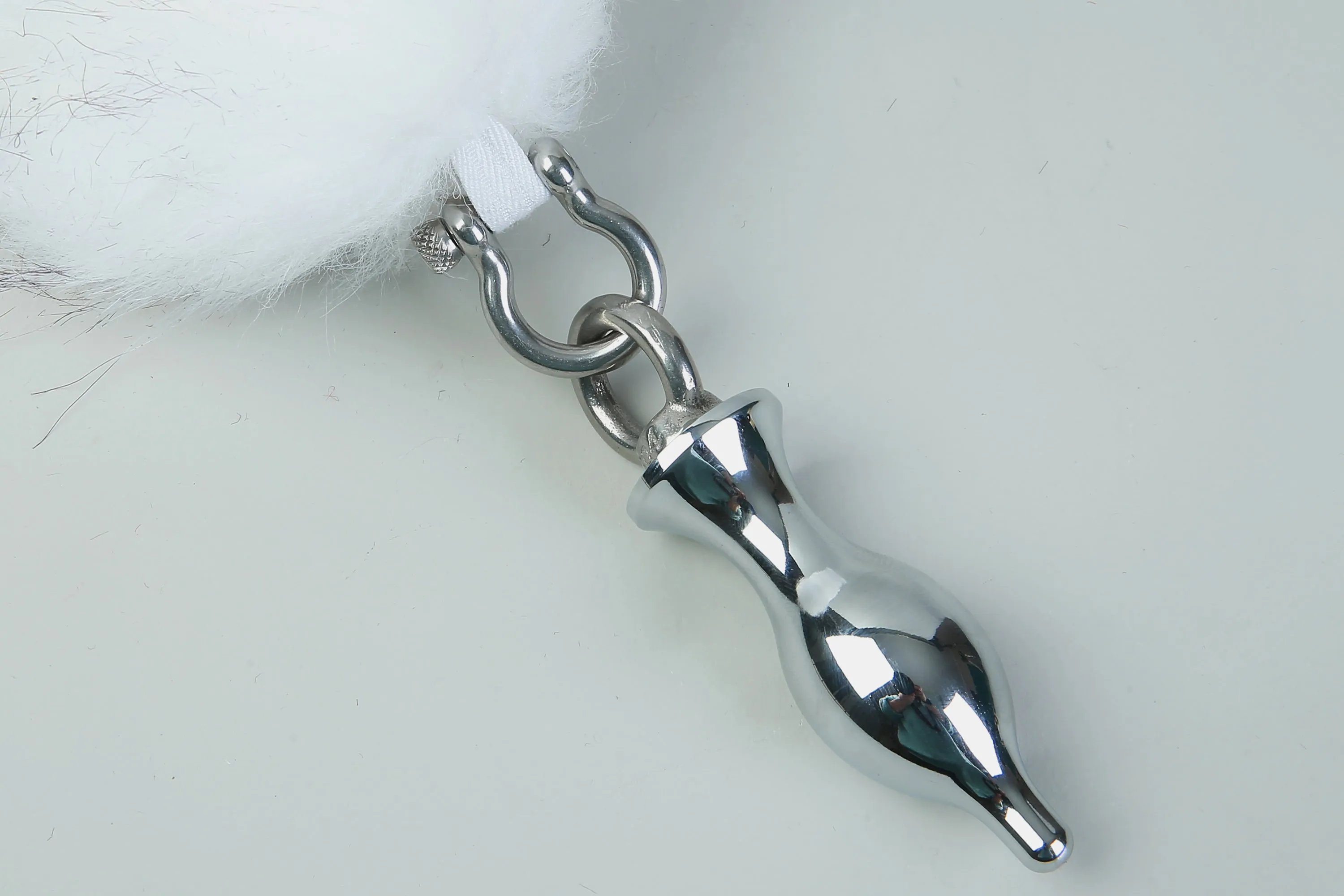 white tug tail plug and ear set faux fur fox tail butt plug wolf tail buttplug ddlg sex toy bdsm cat tail plug anal bondage petplay