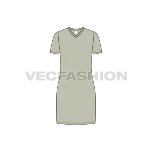 Women's Long Length V-neck Shirt